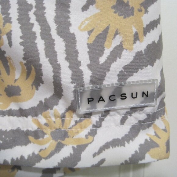 PacSun Men's Swim Trunks with Floral zebra Pattern - Picture 3 of 9